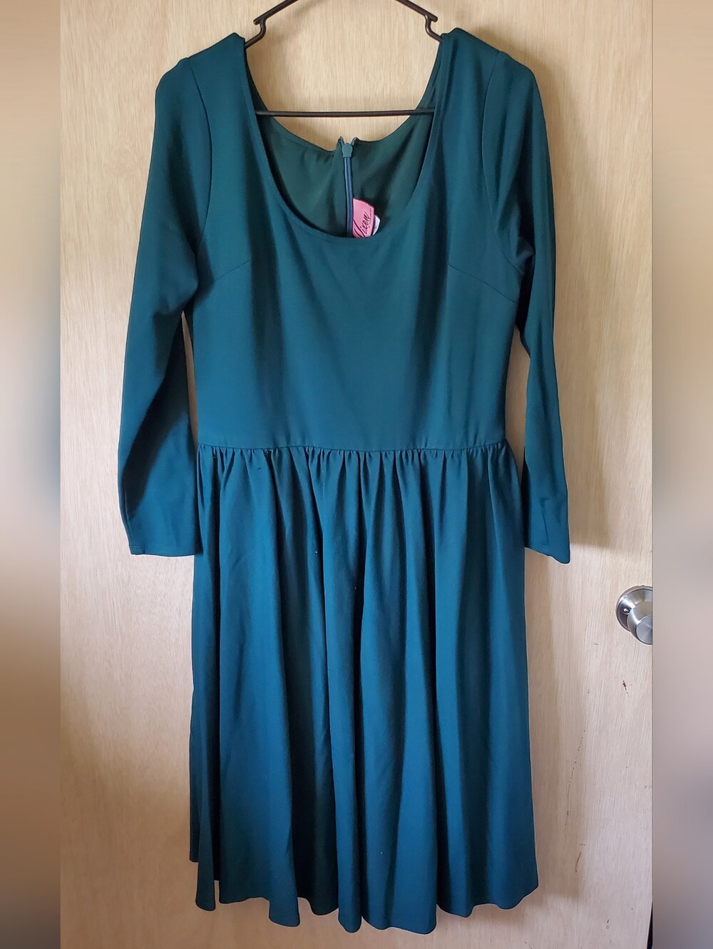 Vixen By Micheline Pitt Troublemaker Swing Dress In Spruce Green, Size XL GUC - Picture 3 of 9